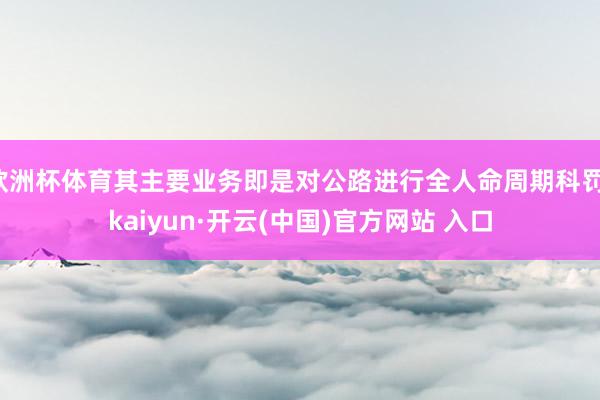 欧洲杯体育其主要业务即是对公路进行全人命周期科罚-kaiyun·开云(中国)官方网站 入口