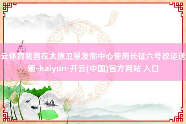 开云体育我国在太原卫星发掷中心使用长征六号改运送火箭-kaiyun·开云(中国)官方网站 入口