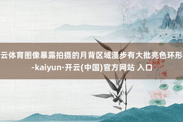 开云体育图像暴露拍摄的月背区域漫步有大批亮色环形坑-kaiyun·开云(中国)官方网站 入口