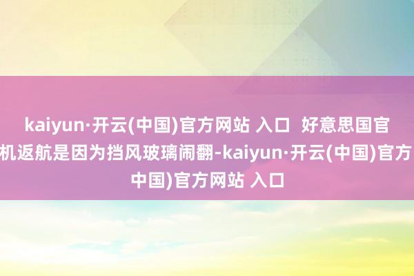 kaiyun·开云(中国)官方网站 入口  好意思国官员说明飞机返航是因为挡风玻璃闹翻-kaiyun·开云(中国)官方网站 入口