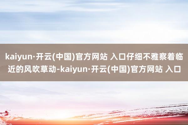 kaiyun·开云(中国)官方网站 入口仔细不雅察着临近的风吹草动-kaiyun·开云(中国)官方网站 入口